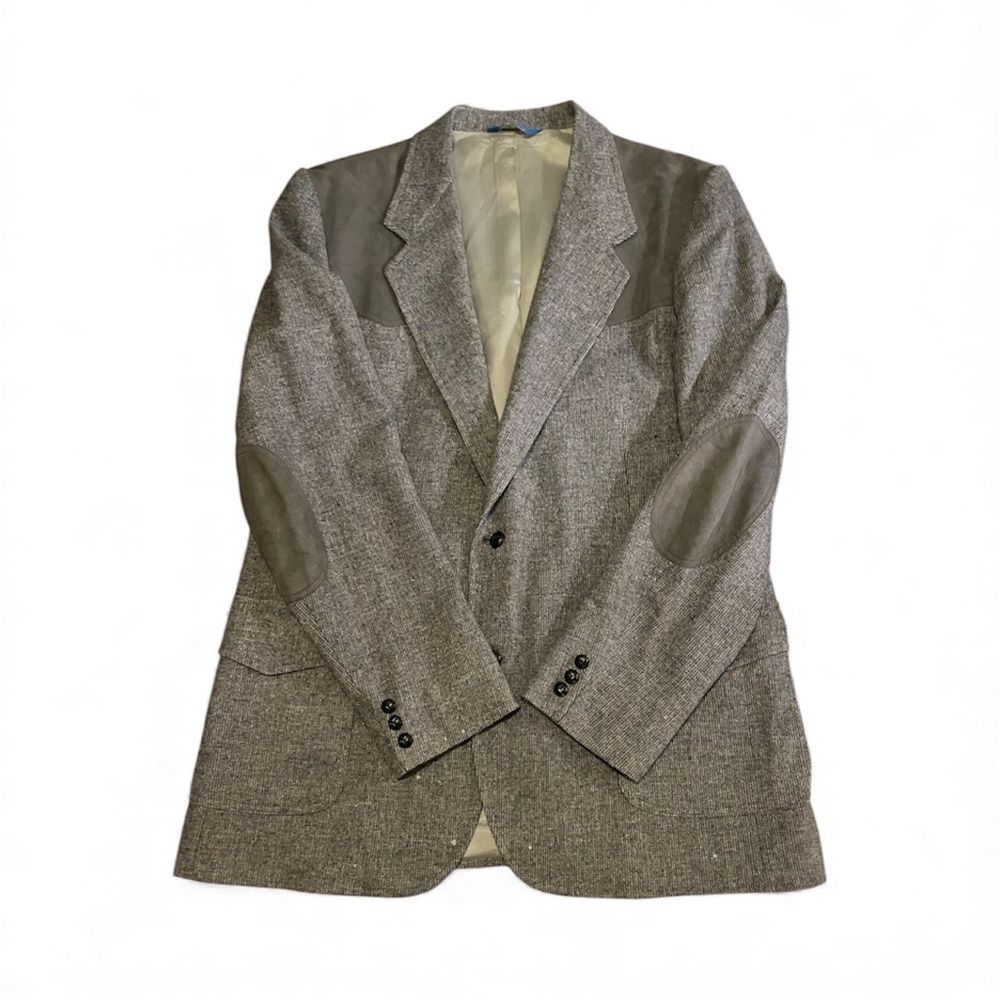 Men's Pendleton Big / Tall Western Gray Blazer with Elbow Patches
